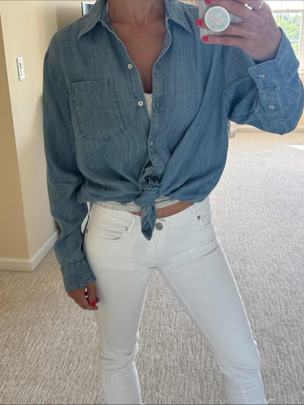 Vineyard Vines Light Blue Denim Button-Down Shirt - Picture 2 of 6